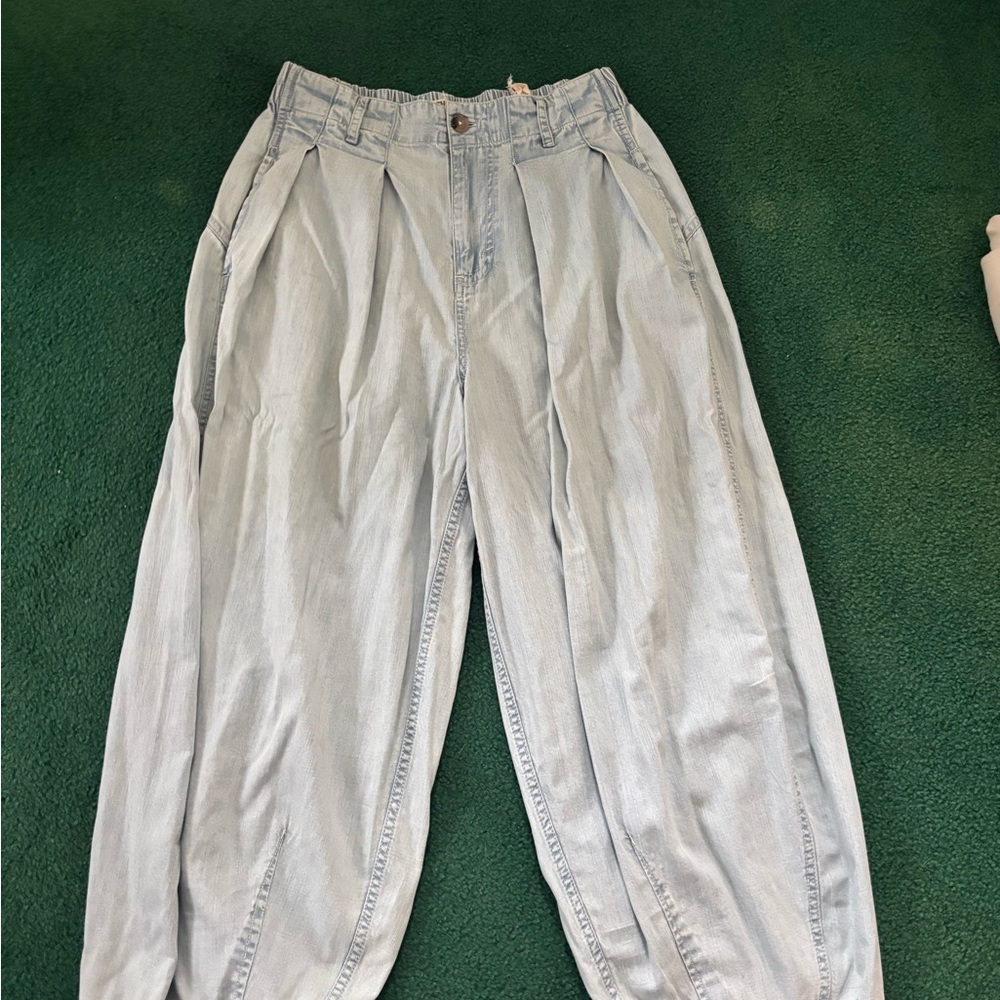 We The Free Light Denim Pleated Pants